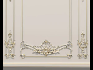 Classic Interior Wall Decoration 16 3D Model