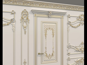 Classic Interior Wall Decoration 16 3D Model