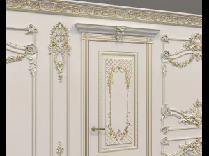 Classic Interior Wall Decoration 16 3D Model