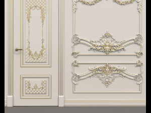Classic Interior Wall Decoration 16 3D Model