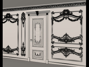 Classic Interior Wall Decoration 16 3D Model
