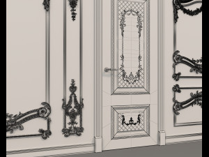 Classic Interior Wall Decoration 16 3D Model