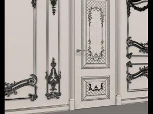 Classic Interior Wall Decoration 16 3D Model