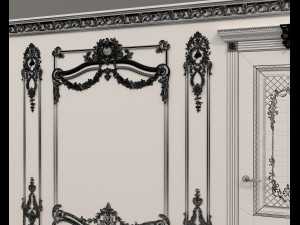 Classic Interior Wall Decoration 16 3D Model