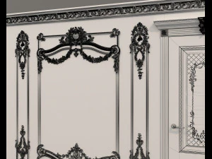 Classic Interior Wall Decoration 16 3D Model