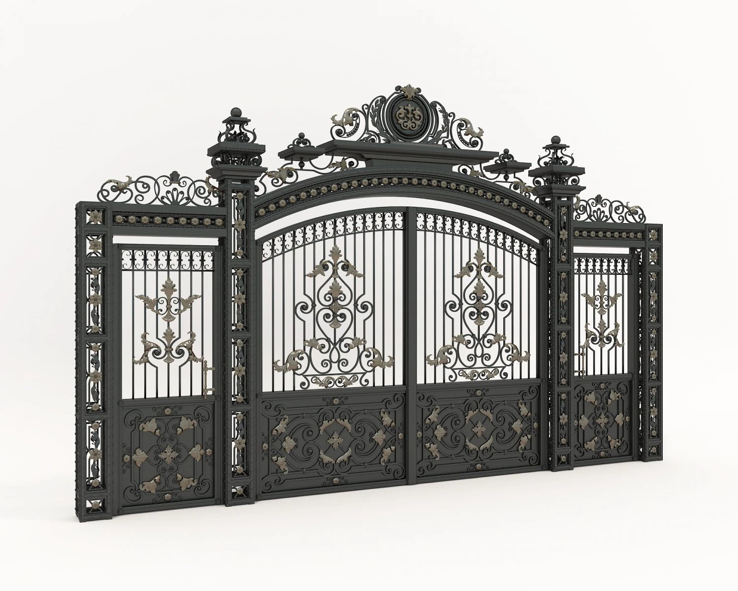 Classic Mansion Gate 4 3D Model .c4d .max .obj .3ds .fbx .stl .blend 