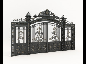 Classic Mansion Gate 4 3D Model