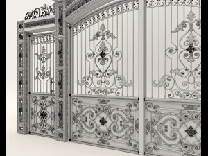 Classic Mansion Gate 4 3D Model