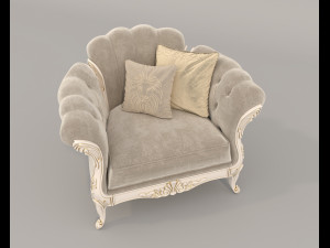 Classic Coffee Table and Armchairs 16 Modelo 3D