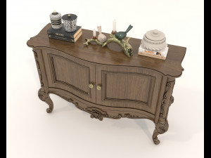 Classic Cabinet and Decoration Set Modèle 3D