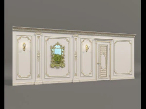 Классическая внутренняя отделка стен 17 3D Модель