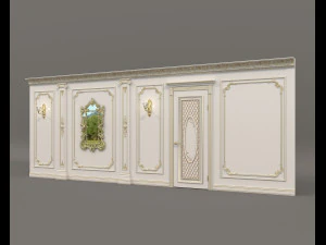 Classic Interior Wall Decoration 17 3D Model