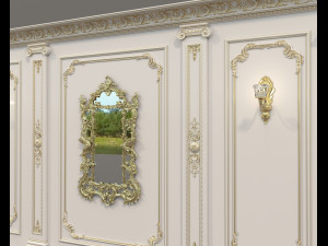 Classic Interior Wall Decoration 17 3D Model