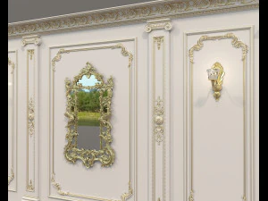 Classic Interior Wall Decoration 17 3D Model