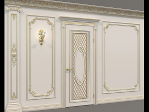 Classic Interior Wall Decoration 17 3D Model