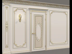 Classic Interior Wall Decoration 17 3D Model