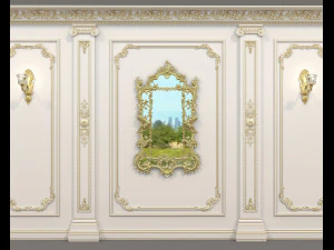 Classic Interior Wall Decoration 17 3D Model