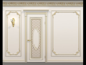 Classic Interior Wall Decoration 17 3D Model