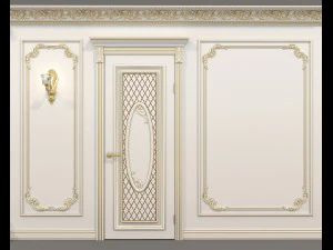 Classic Interior Wall Decoration 17 3D Model