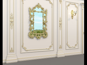 Classic Interior Wall Decoration 17 3D Model
