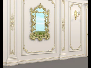Classic Interior Wall Decoration 17 3D Model