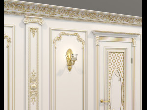 Classic Interior Wall Decoration 17 3D Model