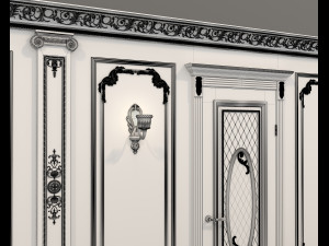 Classic Interior Wall Decoration 17 3D Model