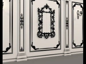 Classic Interior Wall Decoration 17 3D Model