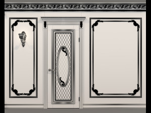 Classic Interior Wall Decoration 17 3D Model