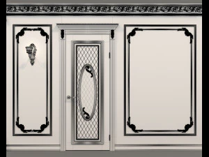 Classic Interior Wall Decoration 17 3D Model