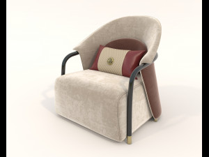Contemporary Style Coffee Table and Armchair 18 3D मॉडल
