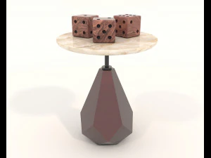 Contemporary Style Coffee Table and Armchair 18 3D Model