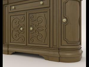 Classic Sideboard and Decoration Set 3D 模型