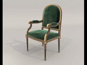 Classic Coffee Table and Chairs 11 Model 3D
