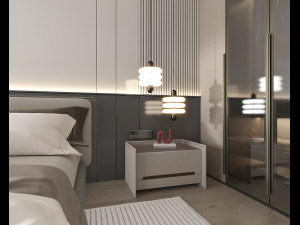 Modern Bedroom Interior Scene 29 3D मॉडल