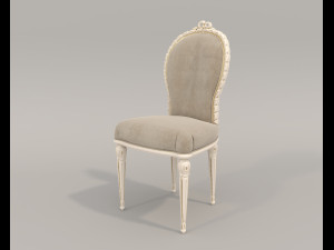European Style Dining Table and Chairs 18 Model 3D