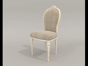 European Style Dining Table and Chairs 18 3D Model