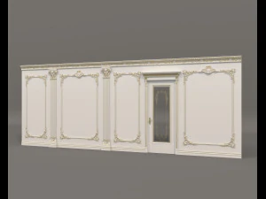 Classic Interior Wall Decoration 18 3D Model