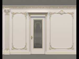 Classic Interior Wall Decoration 18 3D Model