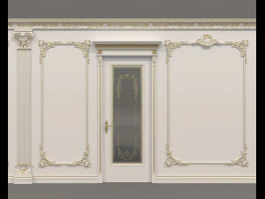 Classic Interior Wall Decoration 18 3D Model