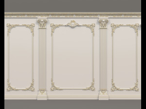 Classic Interior Wall Decoration 18 3D Model