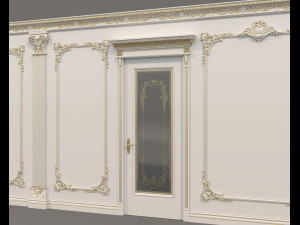 Classic Interior Wall Decoration 18 3D Model