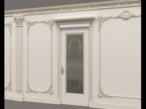 Classic Interior Wall Decoration 18 3D Model