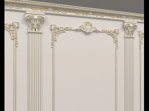 Classic Interior Wall Decoration 18 3D Model