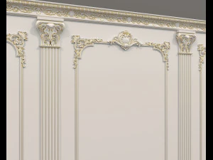 Classic Interior Wall Decoration 18 3D Model