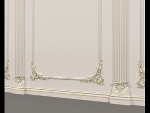 Classic Interior Wall Decoration 18 3D Model
