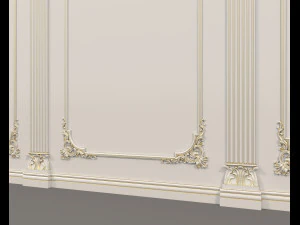 Classic Interior Wall Decoration 18 3D Model