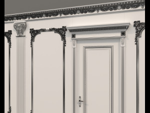 Classic Interior Wall Decoration 18 3D Model