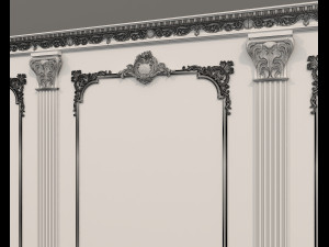 Classic Interior Wall Decoration 18 3D Model