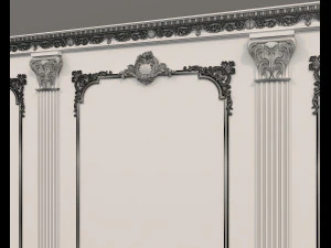 Classic Interior Wall Decoration 18 3D Model